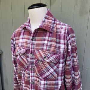 Canada Weather‎ Gear Pink Plaid Women’s Size Small fleece lined flannel pockets